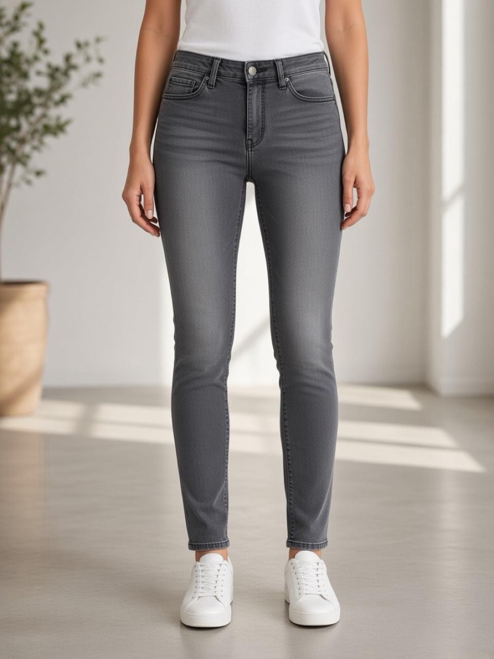 Sonoma Goods for Life Skinny Jeans Size 8 Gray